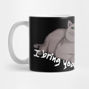 Fat Good Fortune Cat dark Mug